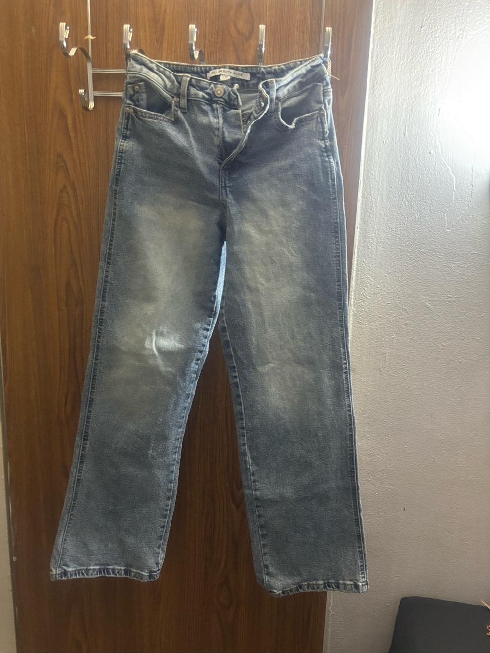 Celebrity Pink Straight Leg Jeans in Faded Blue Wash